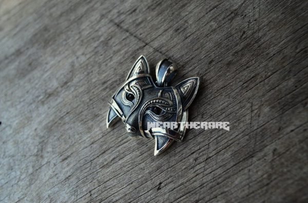 Silver Norse Fox Head Necklace Pendant Original Animal Jewelry - Image 4