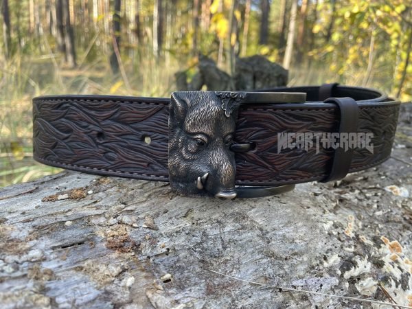 Wild Boar Handtooled Belt - Image 2