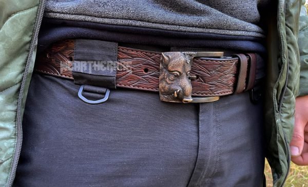 Wild Boar Handtooled Belt - Image 4